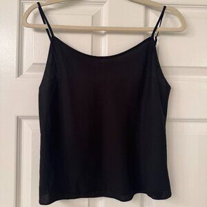 Vintage Black Chiffon Cami Tank Top